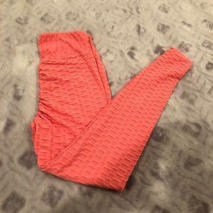 Scrunched Leggings (Bright Peach)